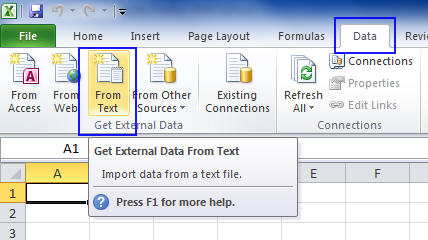 Excel 2012 - Import