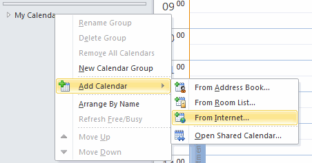 Outlook 2013 - Internet Kalender (ics) hinzufügen